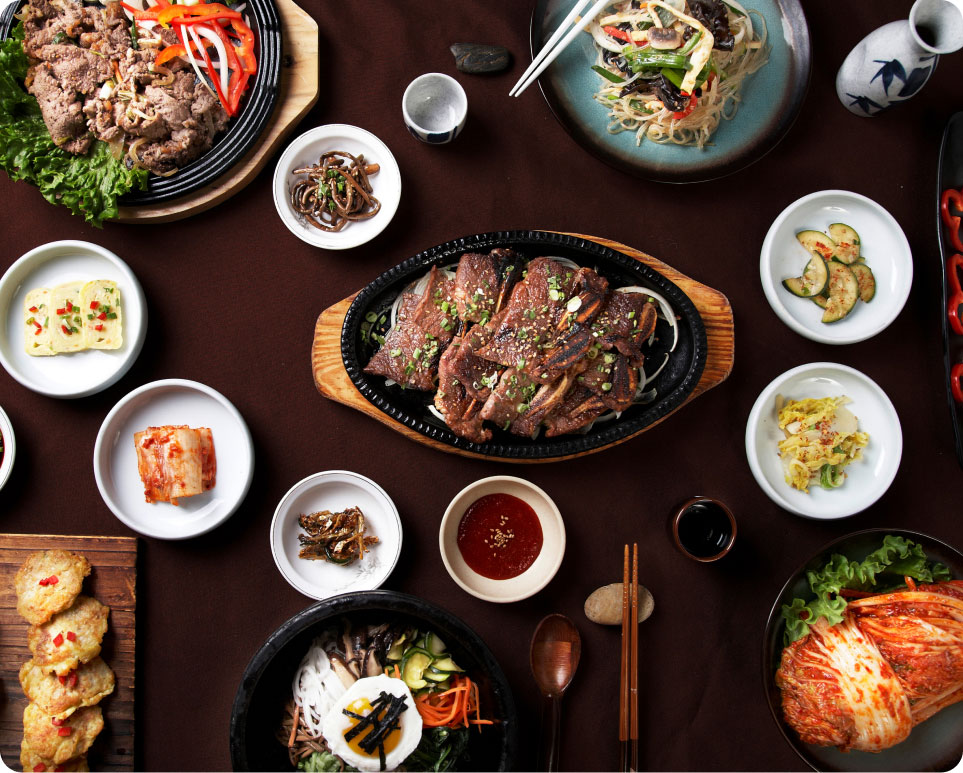 Korean diner table