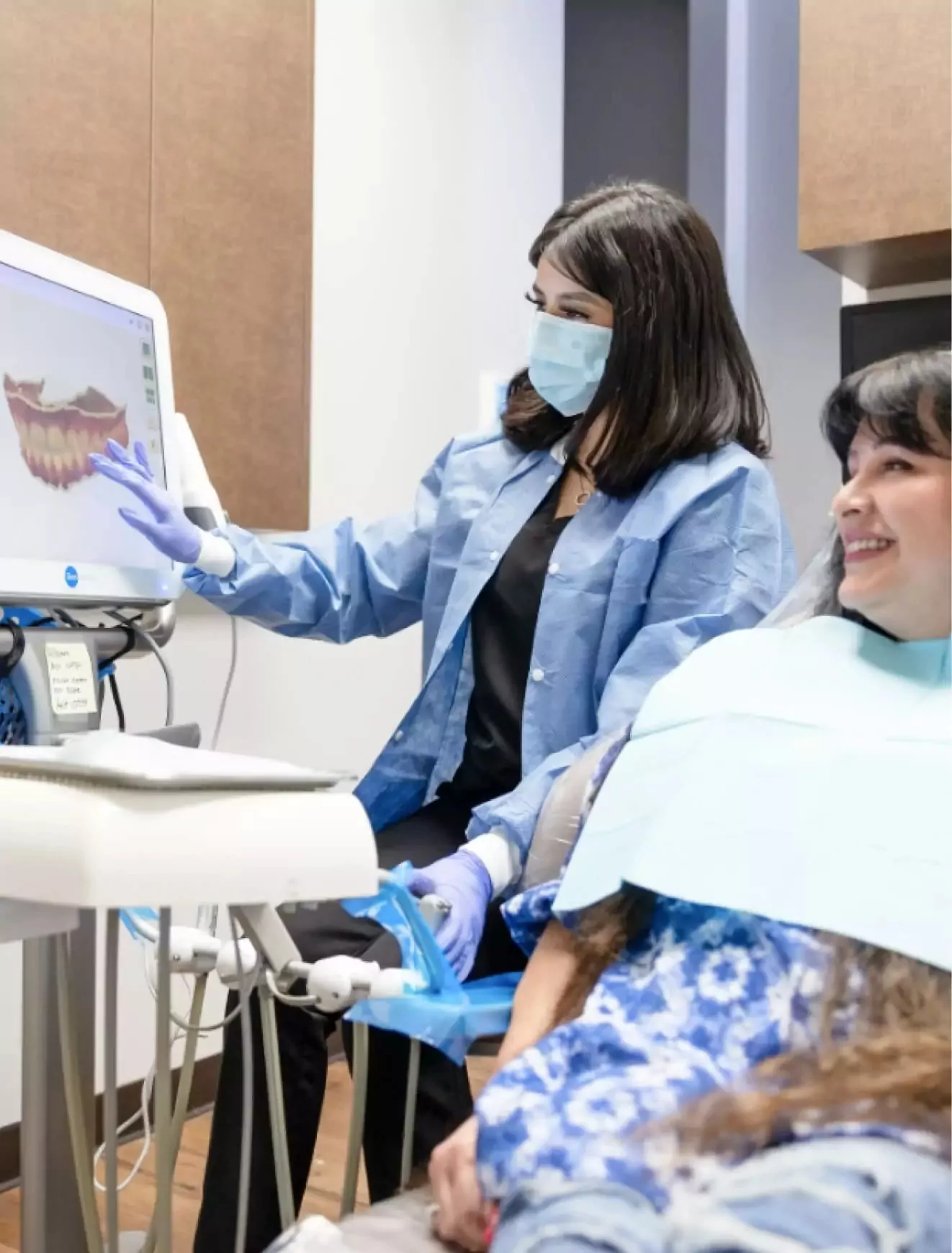 Patient Receiving Comprehensive Oral Check-up From Houston Dentist